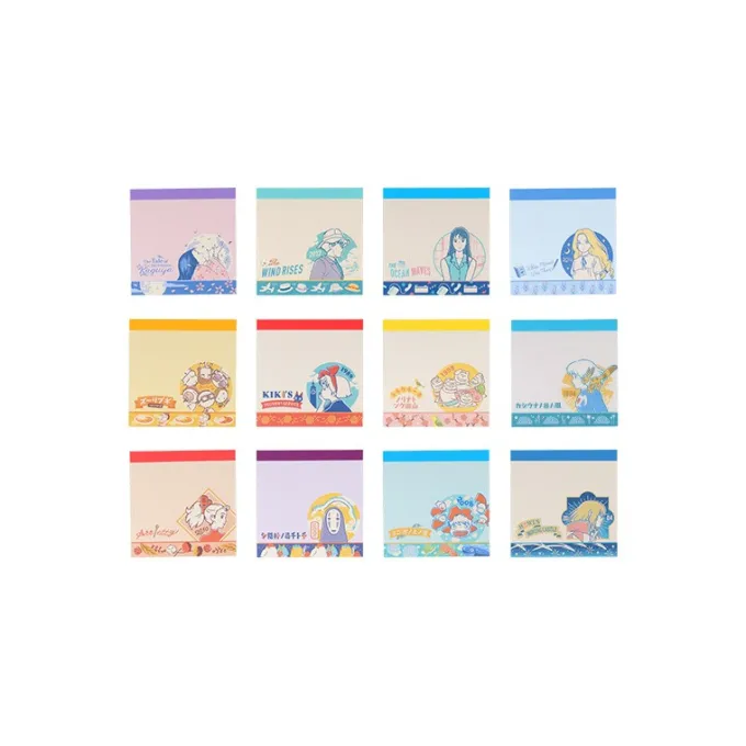 Maison Ghibli Petit Matériel|Assortiment de 24 Mini Blocs memo à collectionner - Studio Ghibli