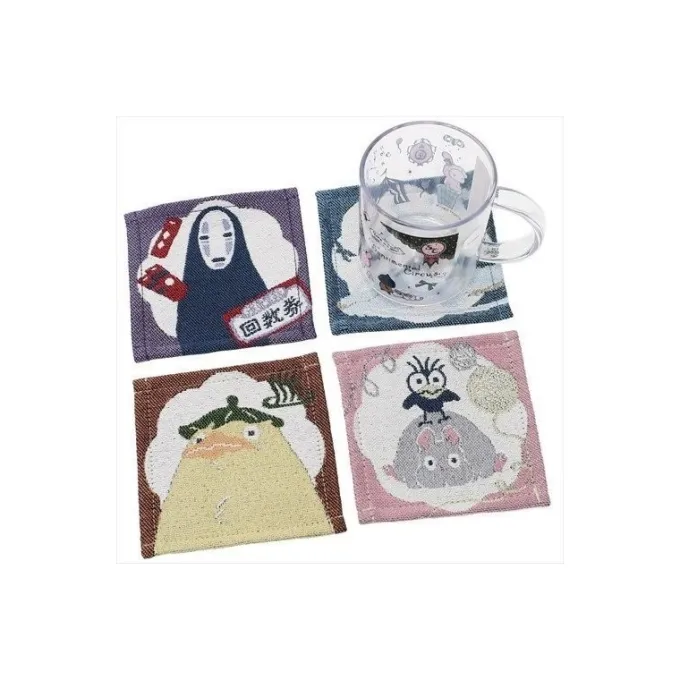 Maison Ghibli Cuisine Et Table|Assortiment de 4 Sous-verre Chihiro Pastel - Le Voyage de Chihiro