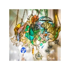 Maison Ghibli Décoration|Attrape-soleil vitrail Sophie & Hauru - Le Château ambulant