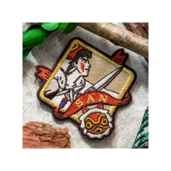 Maison Ghibli Badges|Badge broderie autocollant San - Princesse Mononoké