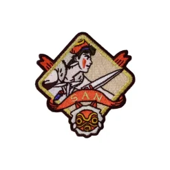 Maison Ghibli Badges|Badge broderie autocollant San - Princesse Mononoké