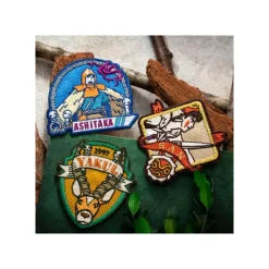 Maison Ghibli Badges|Badge broderie autocollant San - Princesse Mononoké