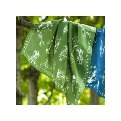 Maison Ghibli Textile|Bandana Vivre ensemble vert - Princesse Mononoké