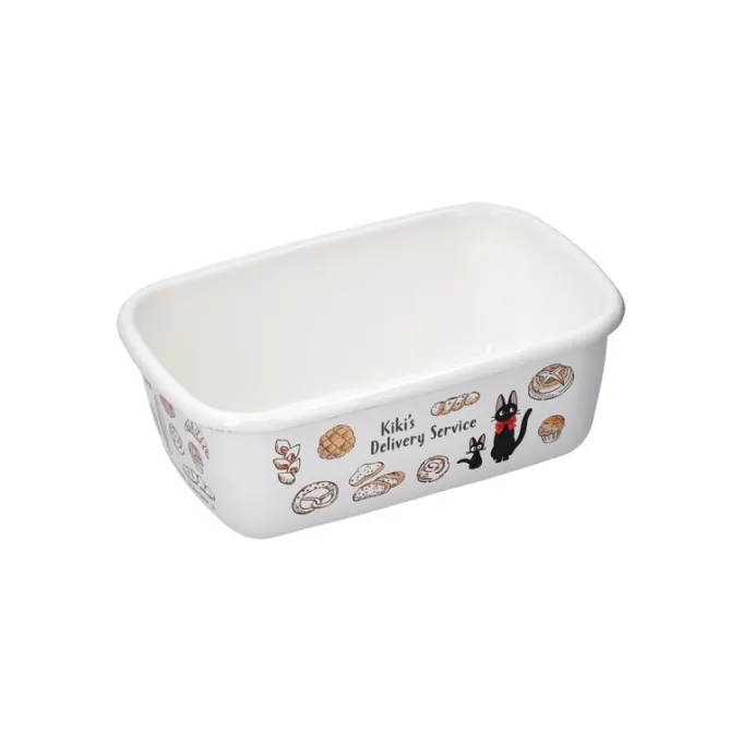 Maison Ghibli Cuisine Et Table|Beurrier émail avec couvercle bois Viennoiseries 500ml - Kiki la peti