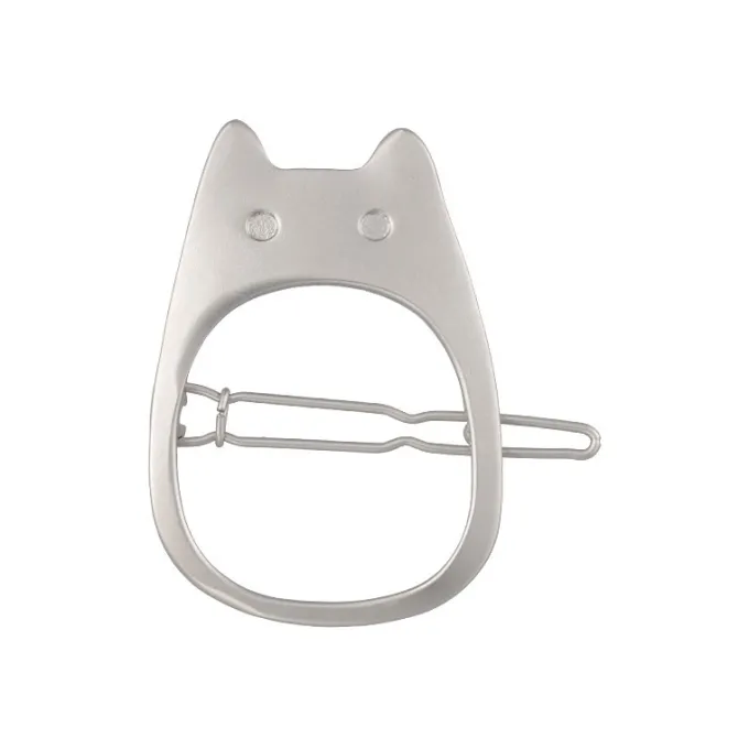 Maison Ghibli Bijoux|Bijou Barette Totoro Blanc Metal- Mon Voisin Totoro