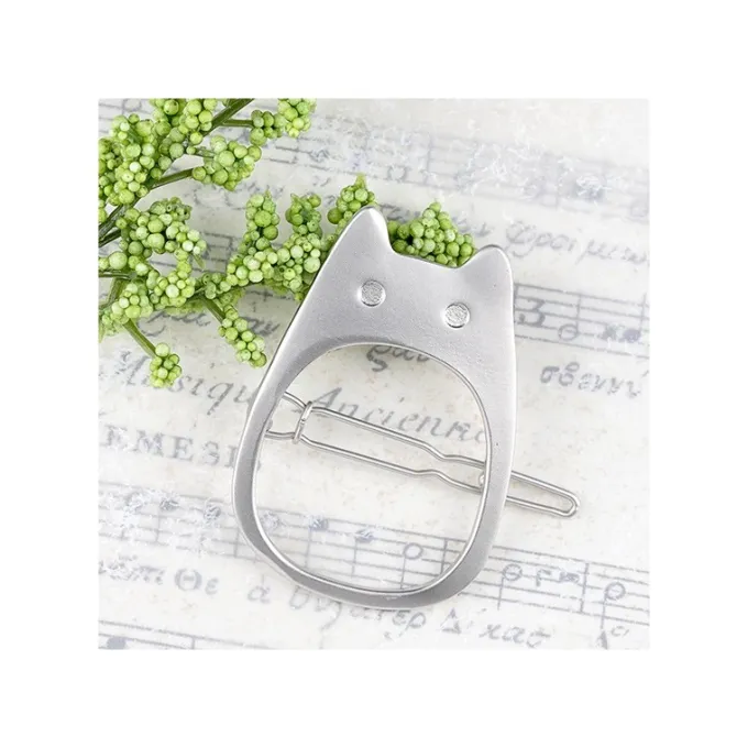 Maison Ghibli Bijoux|Bijou Barette Totoro Blanc Metal- Mon Voisin Totoro