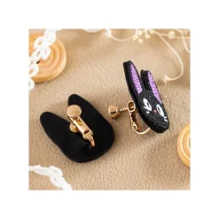 Maison Ghibli Bijoux|Bijou Boucle d’oreilles à Clips Broderie Jiji - Kiki la petite sorciè