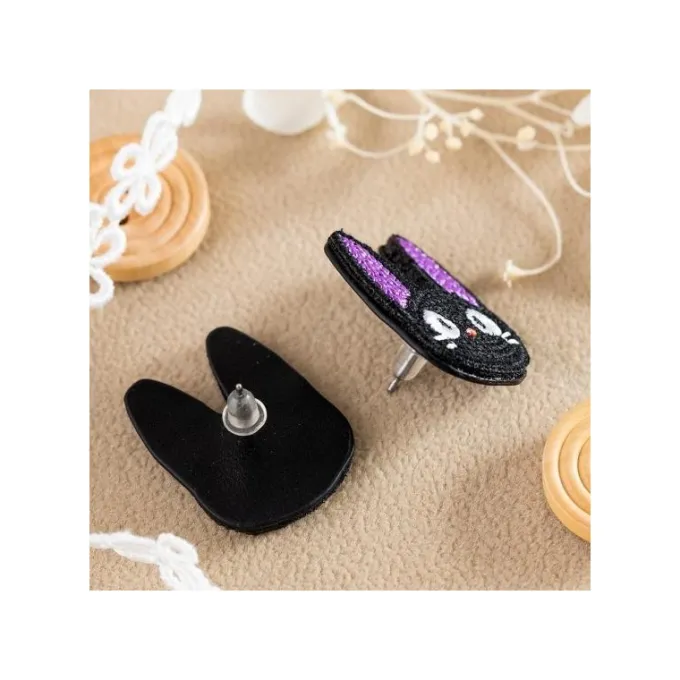 Maison Ghibli Bijoux|Bijou Boucle d’oreilles Broderie Jiji - Kiki la petite sorcière