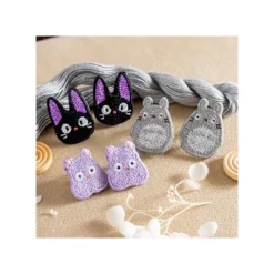 Maison Ghibli Bijoux|Bijou Boucle d’oreilles Broderie Boh Mouse - Le Voyage de Chihiro