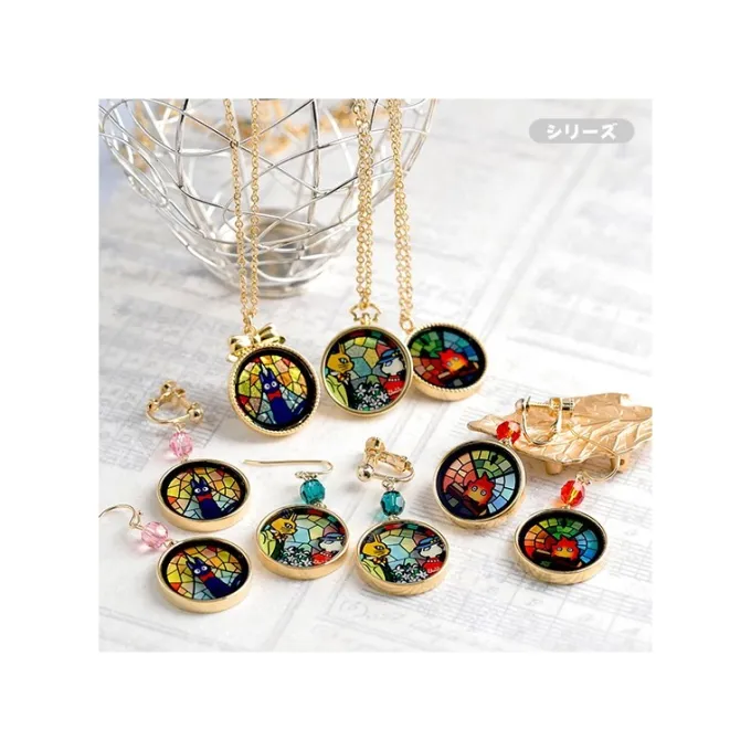 Maison Ghibli Bijoux|Bijou Boucles d’oreilles à clips Louise & Baron Vitrail - Si tu tends