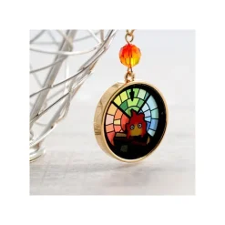 Maison Ghibli Bijoux|Bijou Boucles d’oreilles à clips Calcifer Vitrail- Le Chateau Ambulan