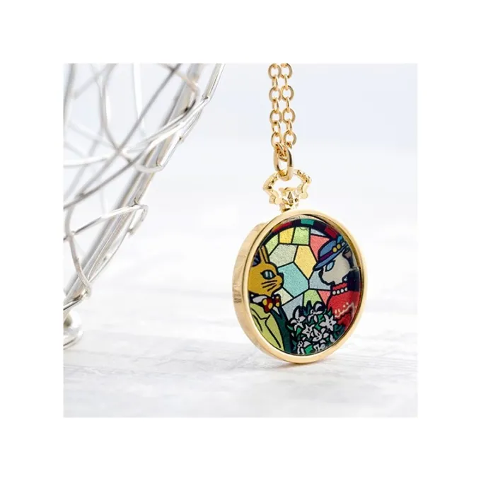Maison Ghibli Bijoux|Bijou Pendentif Louise Et Baron Vitrail - Si tu tends l'oreille