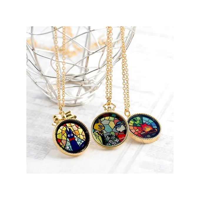 Maison Ghibli Bijoux|Bijou Pendentif Louise Et Baron Vitrail - Si tu tends l'oreille