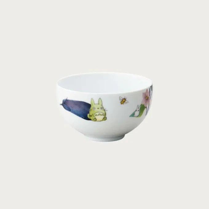 Maison Ghibli Cuisine Et Table|Bol 13cm Totoro Aubergine et fleur - Mon Voisin Totoro