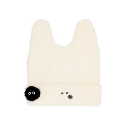 Maison Ghibli Textile|Bonnet Laine À Oreilles Totoro Blanc - Mon Voisin Totoro