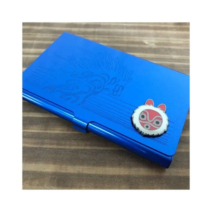 Maison Ghibli Accessoires|Boîte Metal Carte de Visite Bleue Esprit de la forêt - Princesse Mono