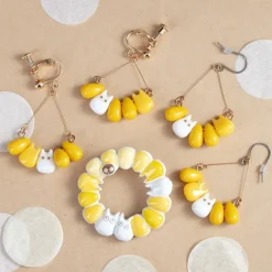 Maison Ghibli Bijoux|Boucle d’oreilles Clip Totoro blanc & Maïs - Mon Voisin Totoro