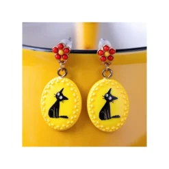 Maison Ghibli Bijoux|Boucles d’oreilles fantaisie jaunes Jiji - Kiki la petite sorcière