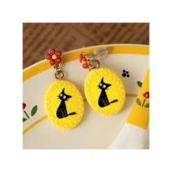 Maison Ghibli Bijoux|Boucles d’oreilles fantaisie jaunes Jiji - Kiki la petite sorcière
