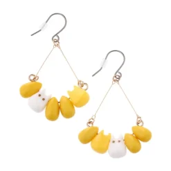 Maison Ghibli Bijoux|Boucles d’oreilles Totoro blanc & Maïs - Mon Voisin Totoro