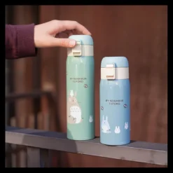 Maison Ghibli Cuisine Et Table|Bouteille Thermos 350ml Bleu mat - Mon Voisin Totoro