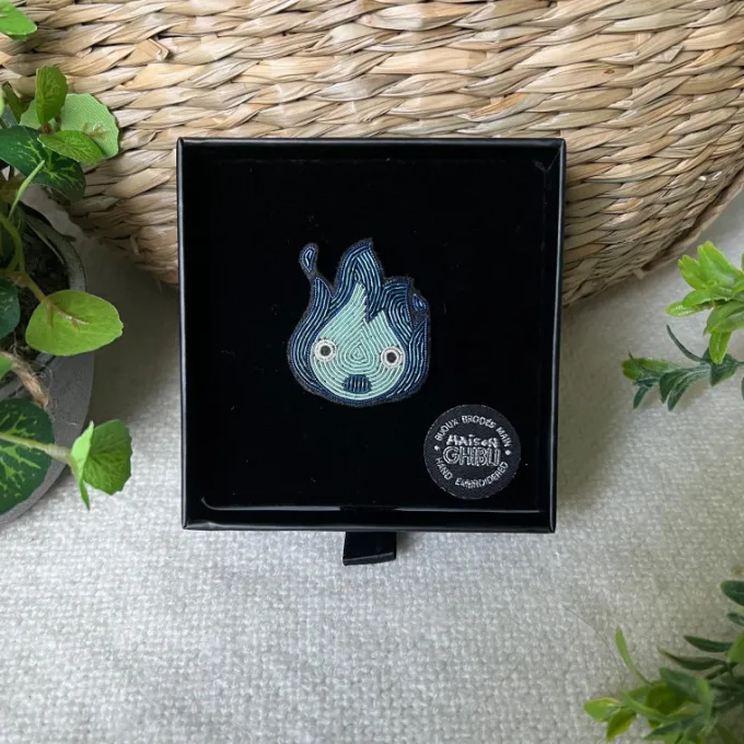Maison Ghibli Pins|Broche Cannetille Calcifer bleu - Le Château Ambulant