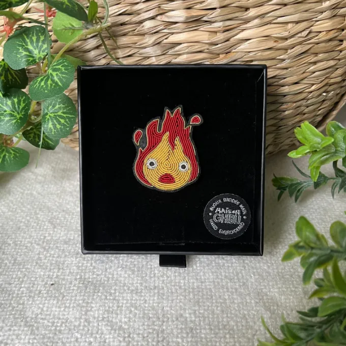 Maison Ghibli Pins|Broche Cannetille Calcifer jaune - Le Château Ambulant