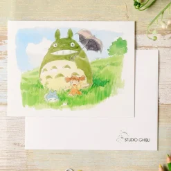 Maison Ghibli Cartes Postales Et Papier À Lettres|Carte de vœux aquarelle 24 x 15,8 cm Mei & Totoro - Mon Voisin Totoro