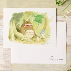 Maison Ghibli Cartes Postales Et Papier À Lettres|Carte de vœux aquarelle 24 x 15,8 cm Printemps - Mon Voisin Totoro