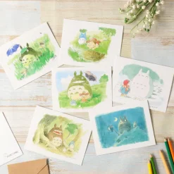 Maison Ghibli Cartes Postales Et Papier À Lettres|Carte de vœux aquarelle 24 x 15,8 cm Ashitaka dans la forêt  - Prince