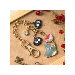 Maison Ghibli Straps|Chaînette Charms Totoro Gris & Fleur - Mon Voisin Totoro