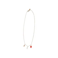 Maison Ghibli Bijoux|Collier Totoro Blanc Et Fraises - Mon Voisin Totoro