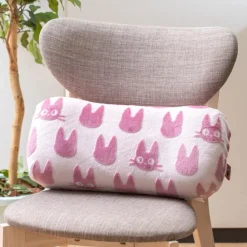 Maison Ghibli Mobilier|Coussin brique moiré Jiji silhouette   - Kiki la petite sorcière