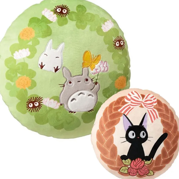 Maison Ghibli Mobilier|Coussin Jiji Couronne de pain - Kiki la petite sorcière