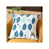 Maison Ghibli Mobilier|Coussin Totoro Feuilles Bleues et Vertes 45x45 cm - Mon Voisin Totoro