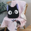 Maison Ghibli Linge De Maison|Couverture coussin Jiji - Kiki la petite sorcière
