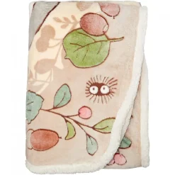 Maison Ghibli Linge De Maison|Couverture Églantiers et noisettes 100x140 cm - Mon Voisin Totoro