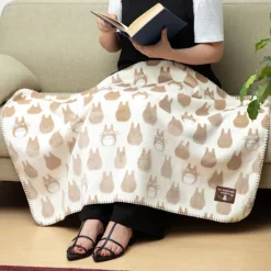 Maison Ghibli Linge De Maison|Couverture moirée Totoro silhouette 70x100 cm - Mon Voisin Totoro