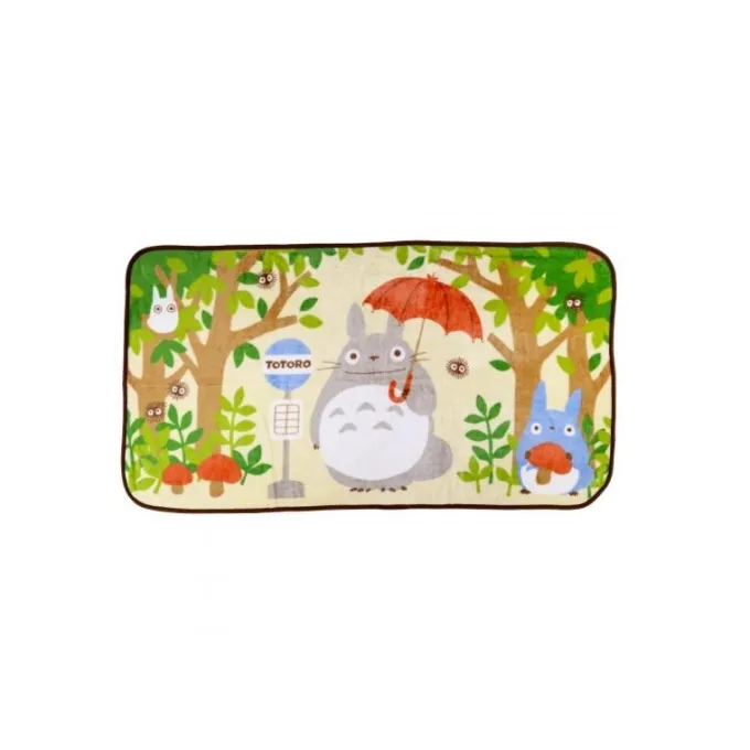 Maison Ghibli Linge De Maison|Couverture Totoro Arrêt de bus 80x150 cm - Mon Voisin Totoro