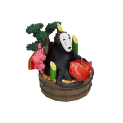Maison Ghibli Décoration|Diorama No Face Bassine d’or et bambous - Le Voyage de Chihiro