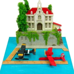 Maison Ghibli Loisirs Créatifs|Diorama papier Adriano & hydravion de chasse - Porco Rosso