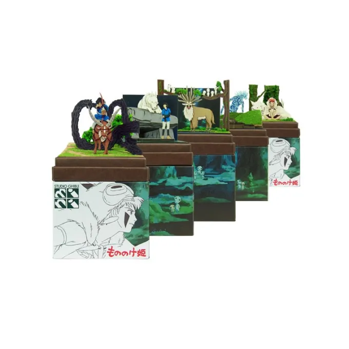 Maison Ghibli Loisirs Créatifs|Diorama papier San & Loup Moro - Princesse Mononoké
