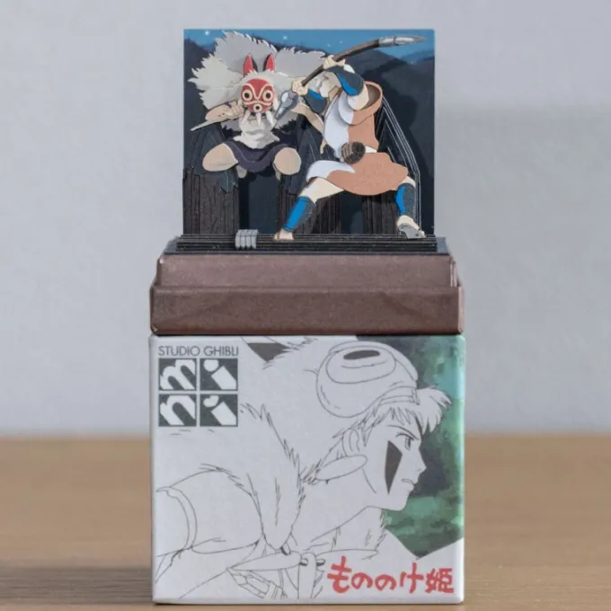 Maison Ghibli Loisirs Créatifs|Diorama papier San au combat - Princesse Mononoké