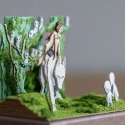 Maison Ghibli Loisirs Créatifs|Diorama papier San, Moro et Kodama -Princesse Mononoké
