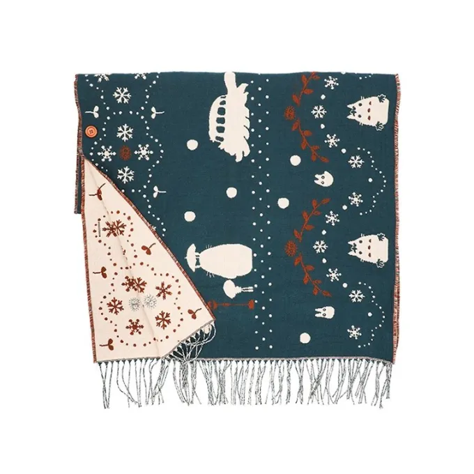 Maison Ghibli Textile|Etole Avec Boutons Totoro Dans La Neige - Mon Voisin Totoro