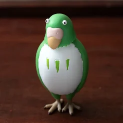 Maison Ghibli Jouets|Figurine Bobble head Perruche Verte - Le Garçon et le Héron
