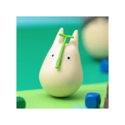 Maison Ghibli Jouets|Figurine Culbuto Totoro Blanc avec feuille - Mon Voisin Totoro
