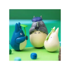 Maison Ghibli Jouets|Figurine Culbuto Totoro Blanc avec feuille - Mon Voisin Totoro