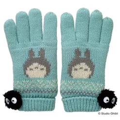 Maison Ghibli Textile|Gants Totoro Hiver Bleu – Mon Voisin Totoro