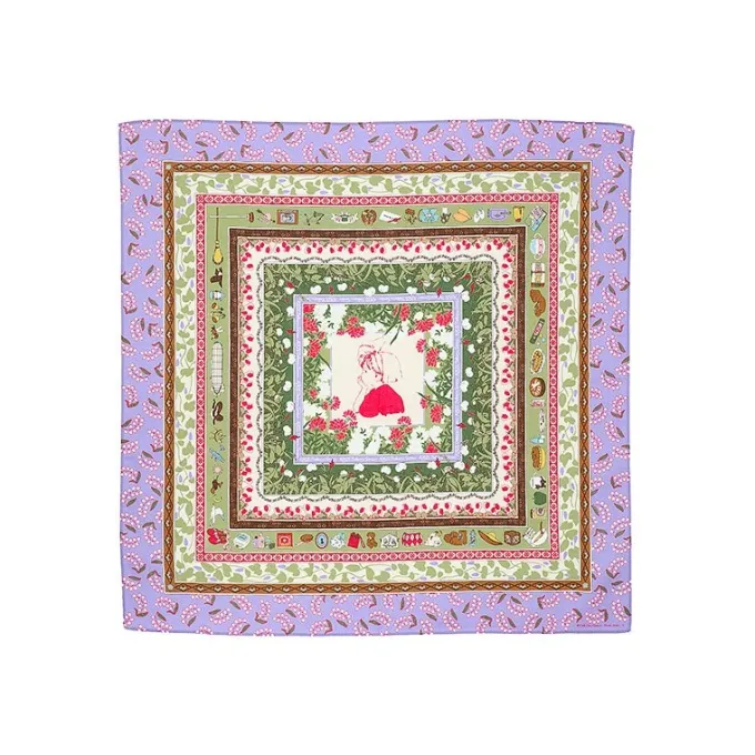 Maison Ghibli Textile|Grand mouchoir Le monde de Kiki - Kiki la petite sorcière